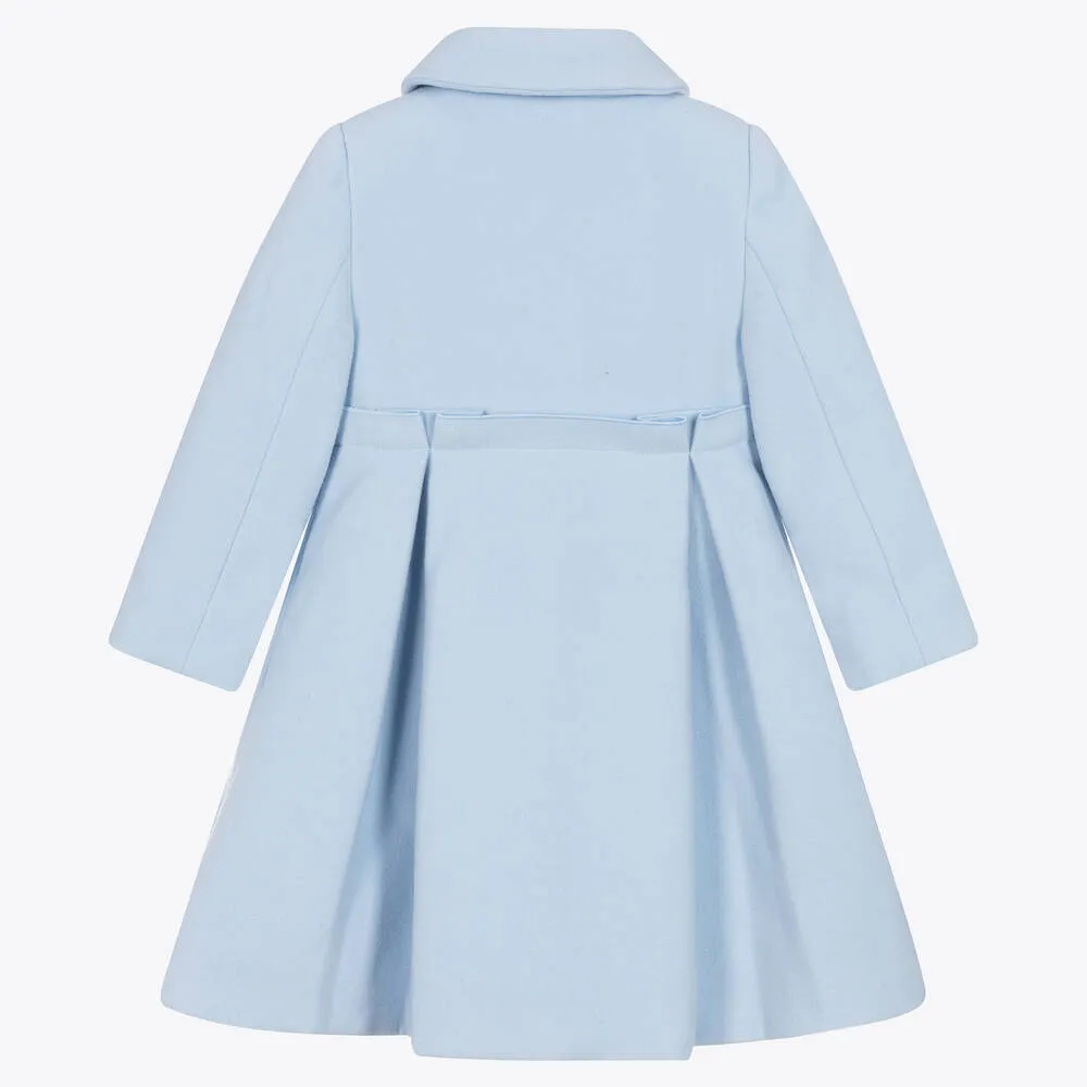 Girls Pale Blue Felted Coat