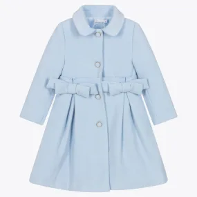 Girls Pale Blue Felted Coat