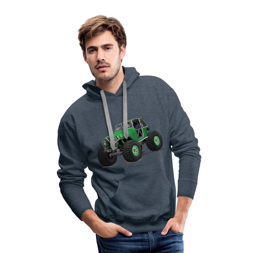 Green Jeep Rocktoy Rock Climber Car Art Men’s Premium Hoodie