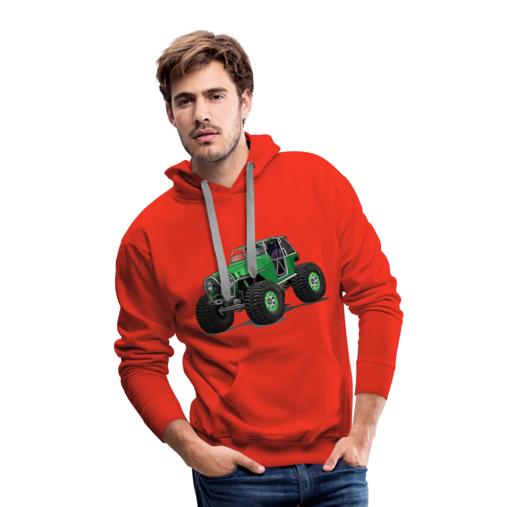 Green Jeep Rocktoy Rock Climber Car Art Men’s Premium Hoodie