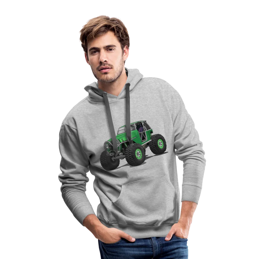 Green Jeep Rocktoy Rock Climber Car Art Men’s Premium Hoodie