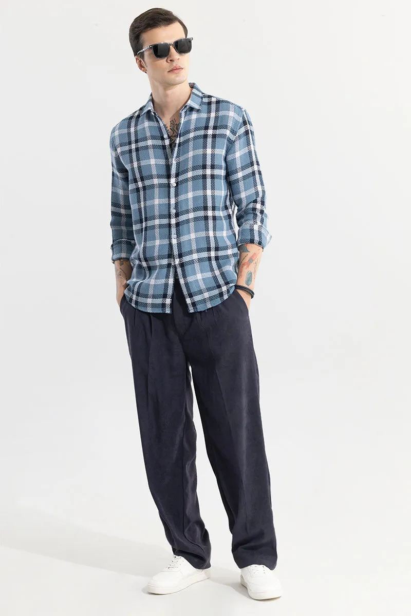 Gridline Blue Checks Shirt