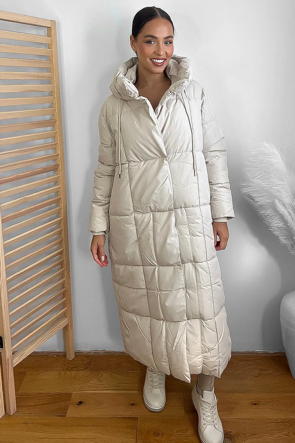 Hooded One Colour Maxi Puffer Jacket