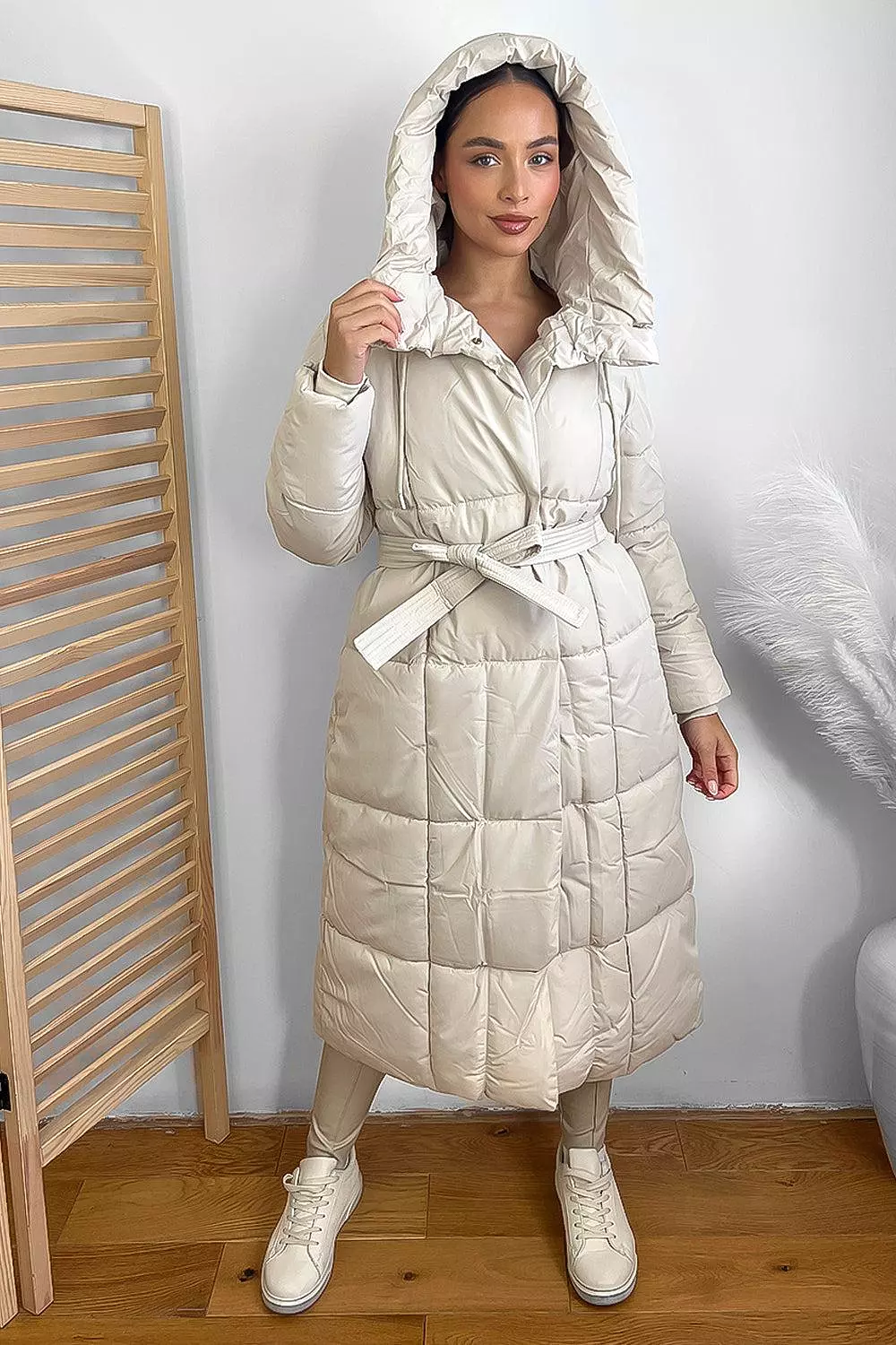 Hooded One Colour Maxi Puffer Jacket