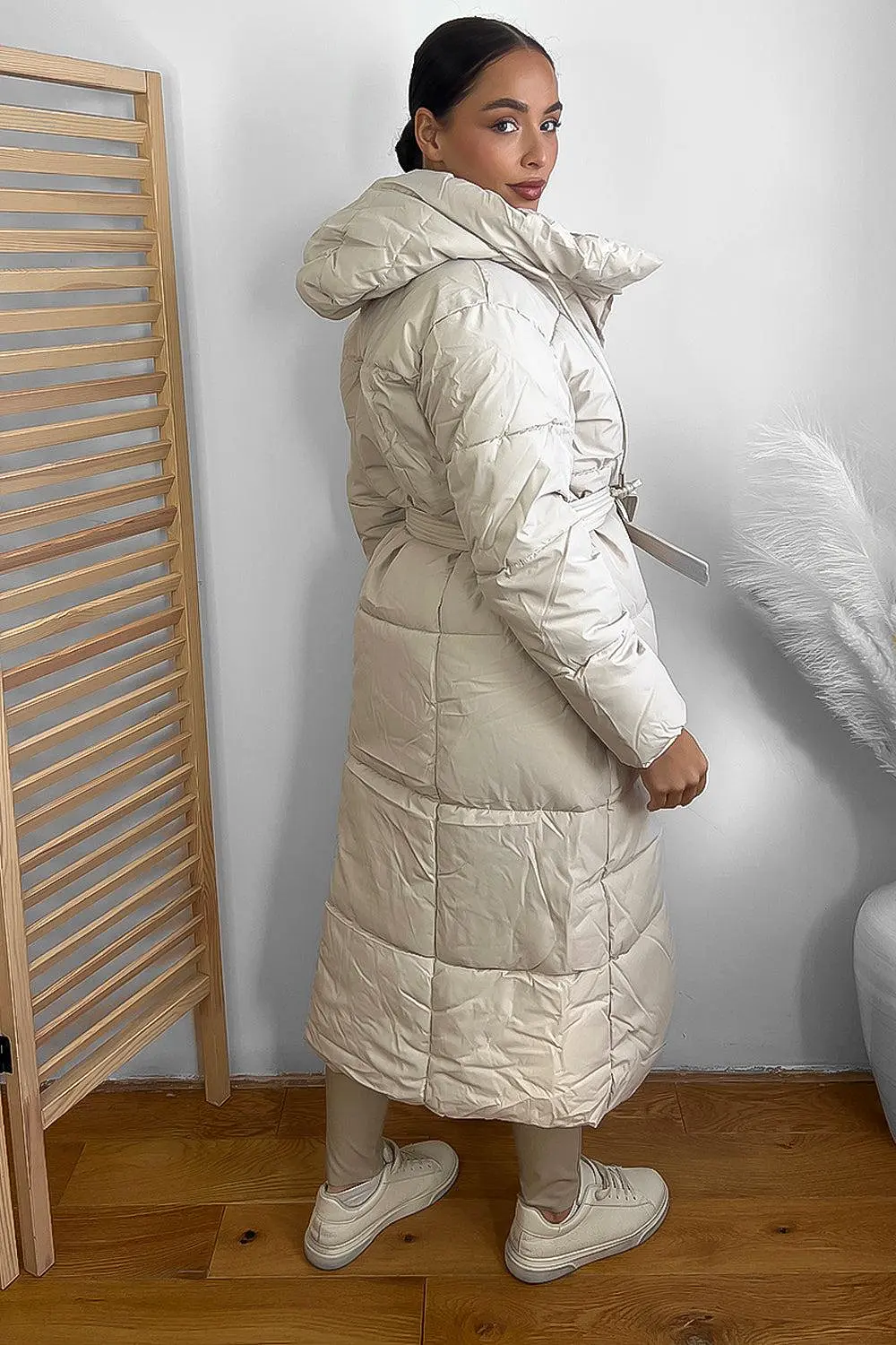 Hooded One Colour Maxi Puffer Jacket