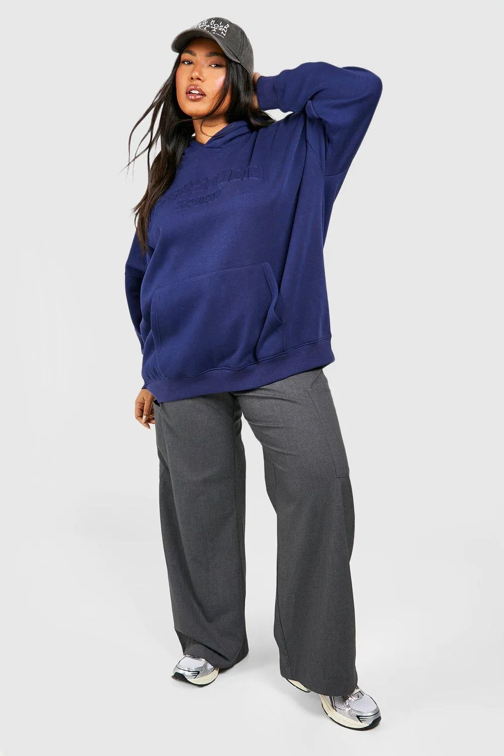 Hoodies & Sweatshirts | Plus Dsgn Studio Embossed Oversized Hoodie | boohoo