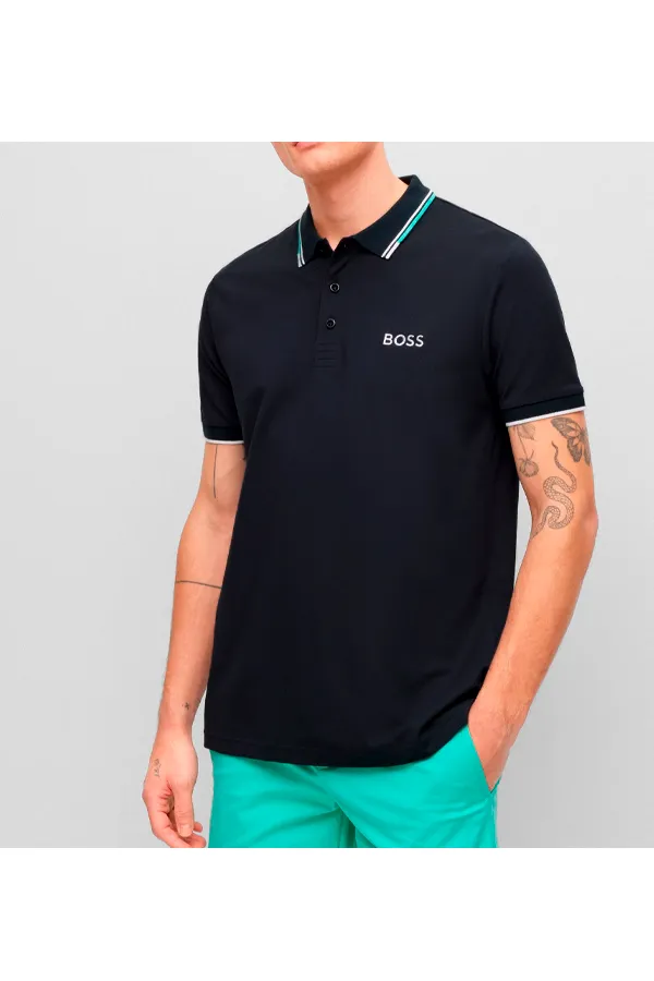 Hugo Boss Paddy Pro Contrast Polo Navy