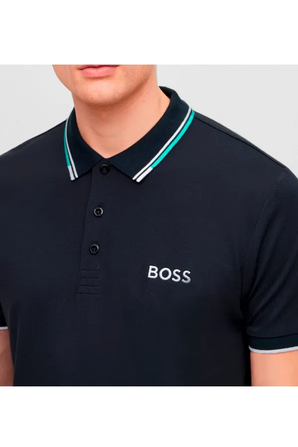 Hugo Boss Paddy Pro Contrast Polo Navy