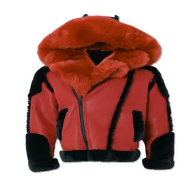 Jordan Craig LEGACY EDITION ANCHORAGE SHEARLING MOTO JACKET Men’s - RED