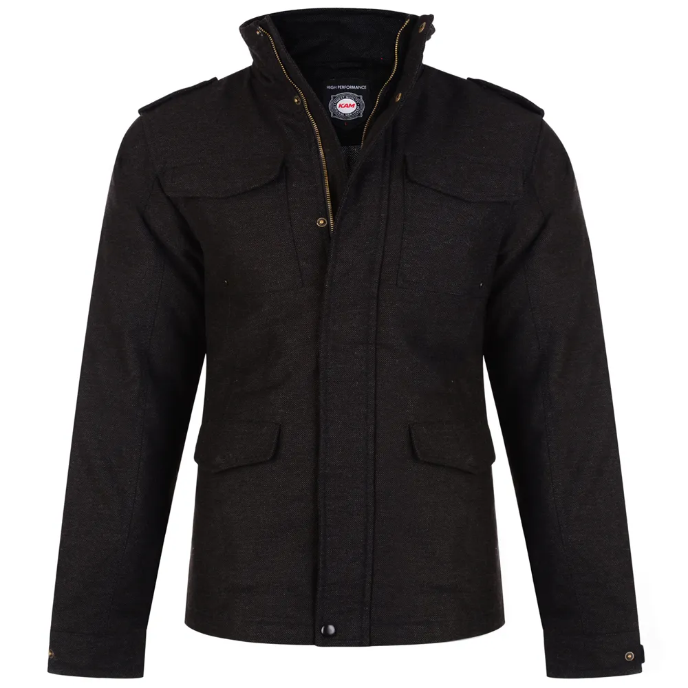 Kam Moleskin Coat - Black