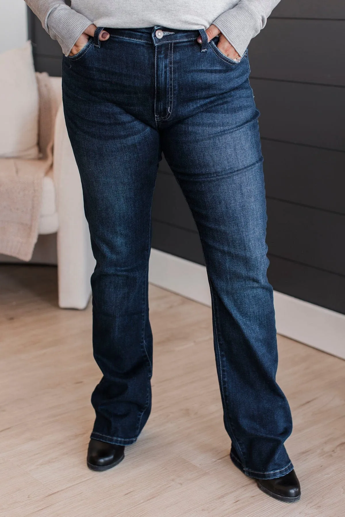 KanCan Skinny Bootcut Jeans- Dark Lauren Wash