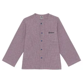 Kids Bonton Internet Shirt - Navy Blue Checks