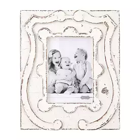 LARGE ANTIQUE CREST PICTURE FRAME