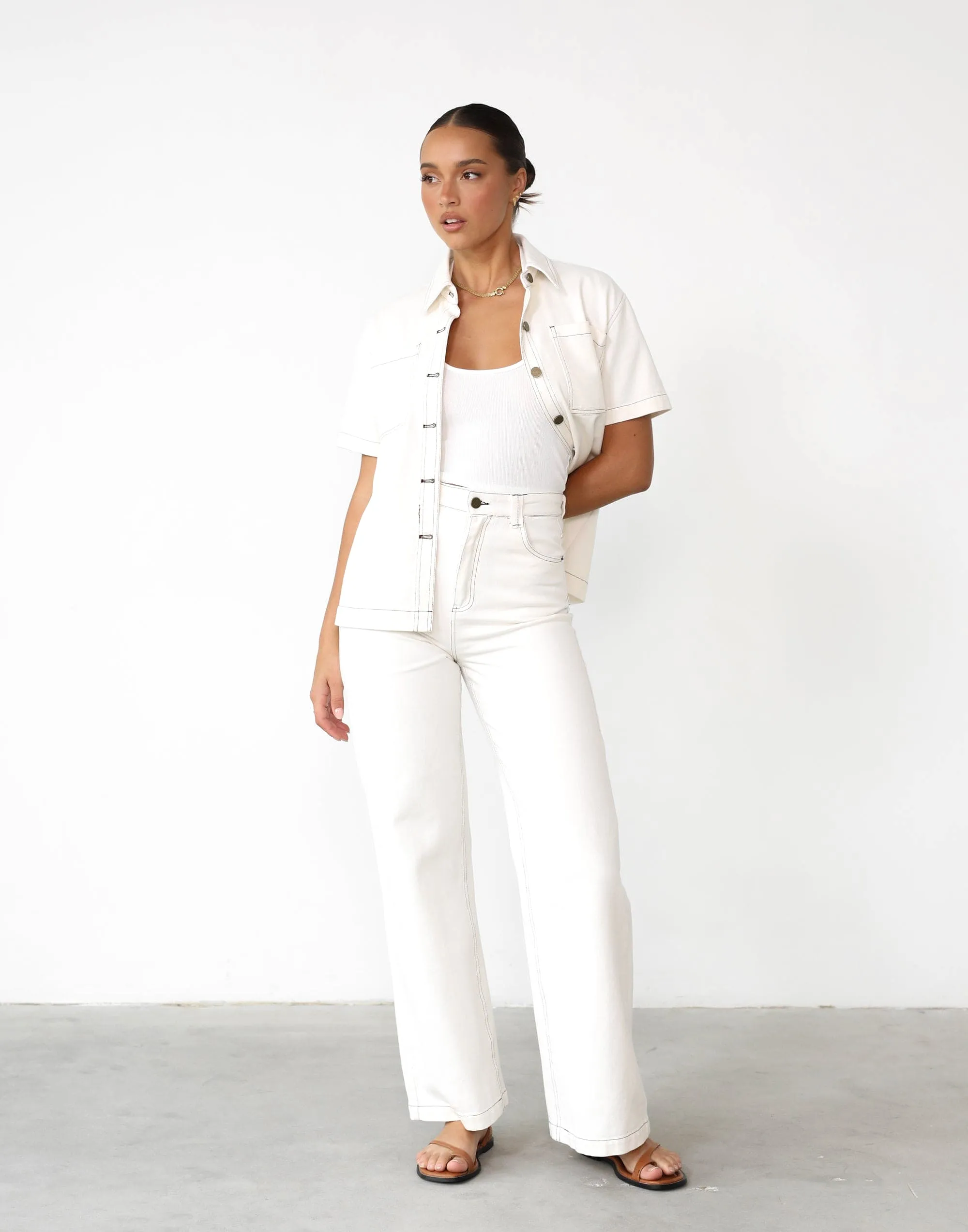 Lili Denim Shirt (White)