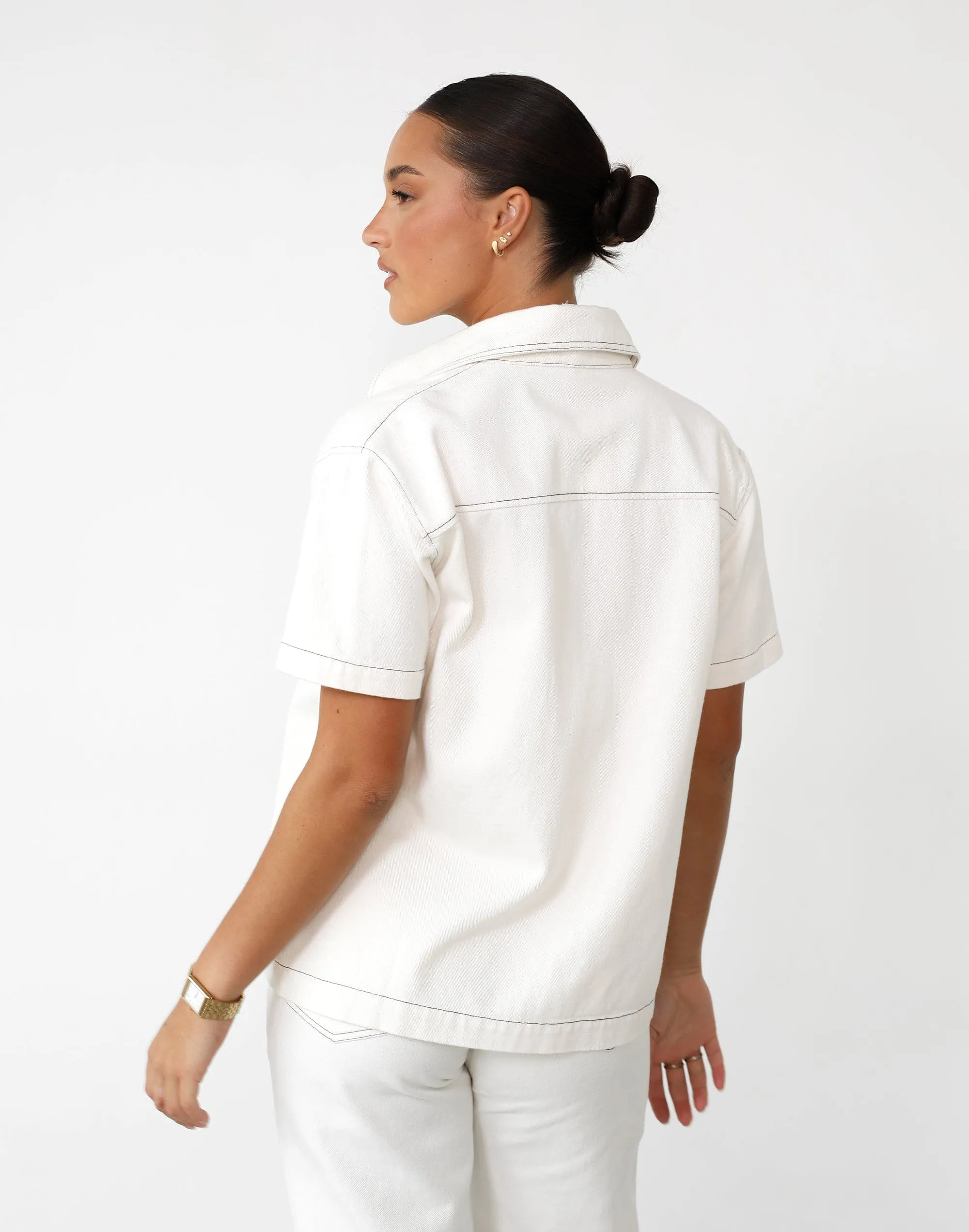 Lili Denim Shirt (White)