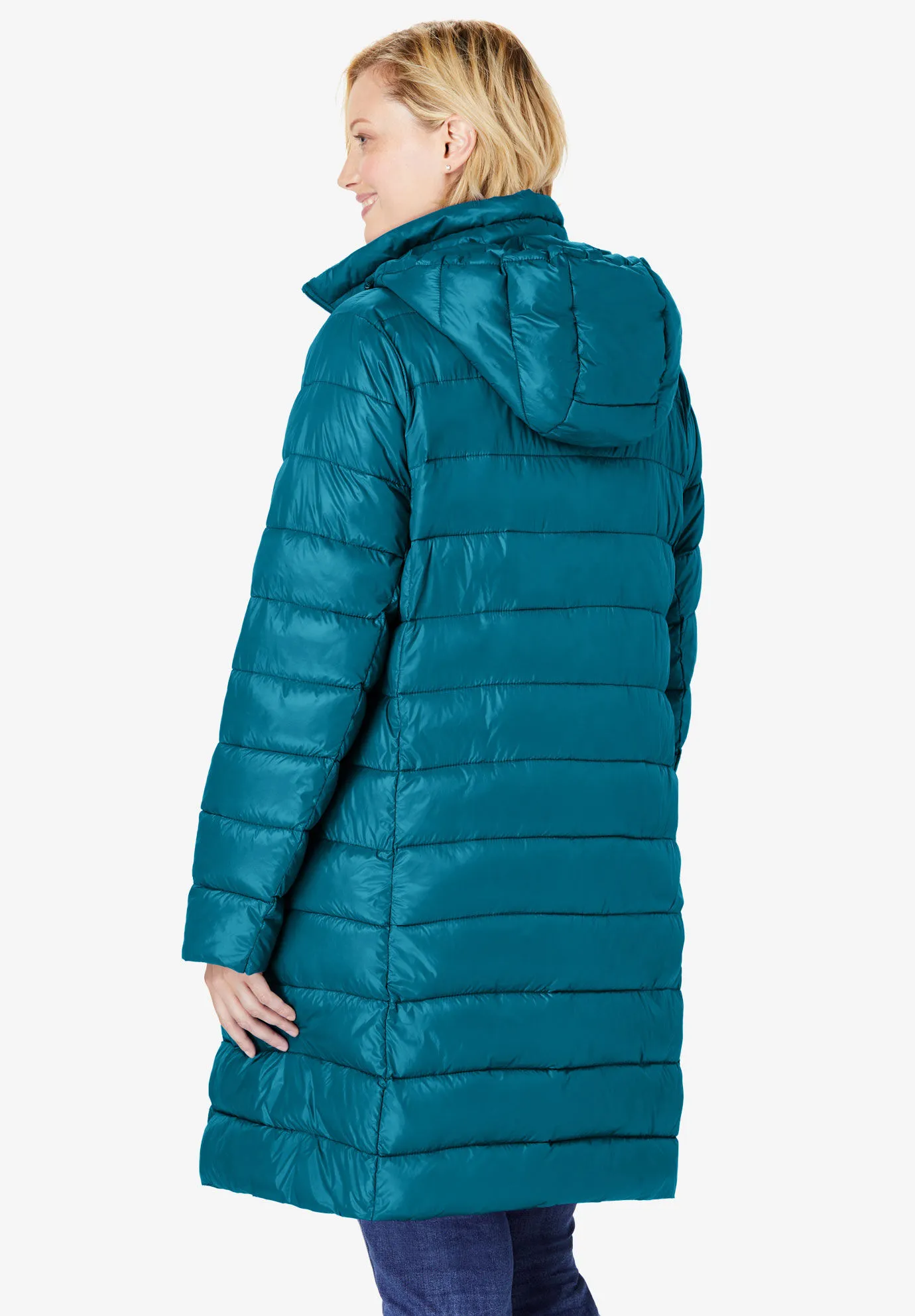 Long Packable Puffer Jacket