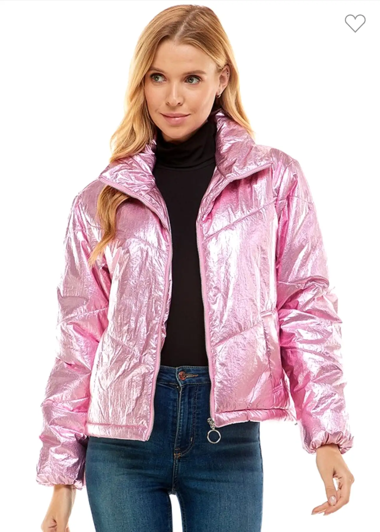 Majestic Metallic Puffer Jacket