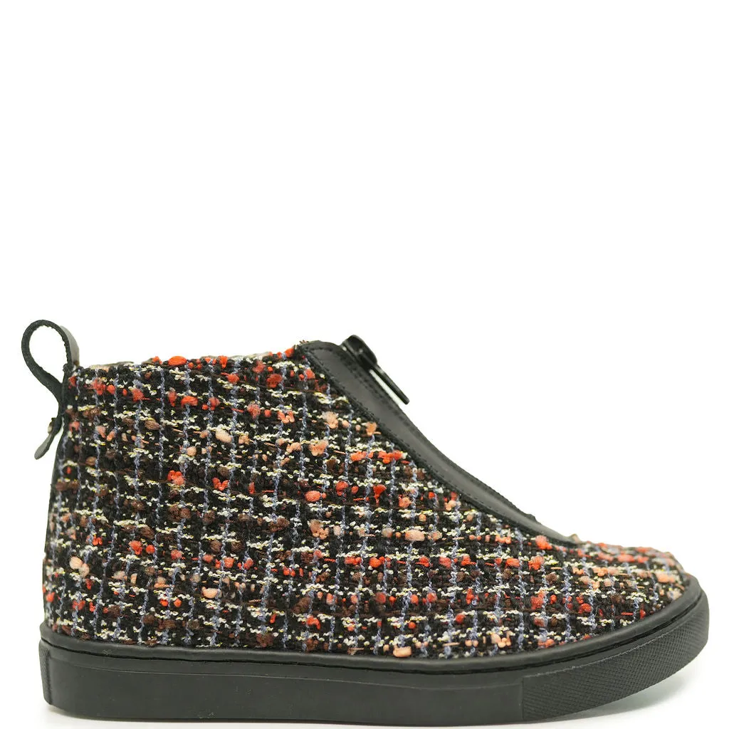 Manuela Tweed Zipper Sneaker Bootie