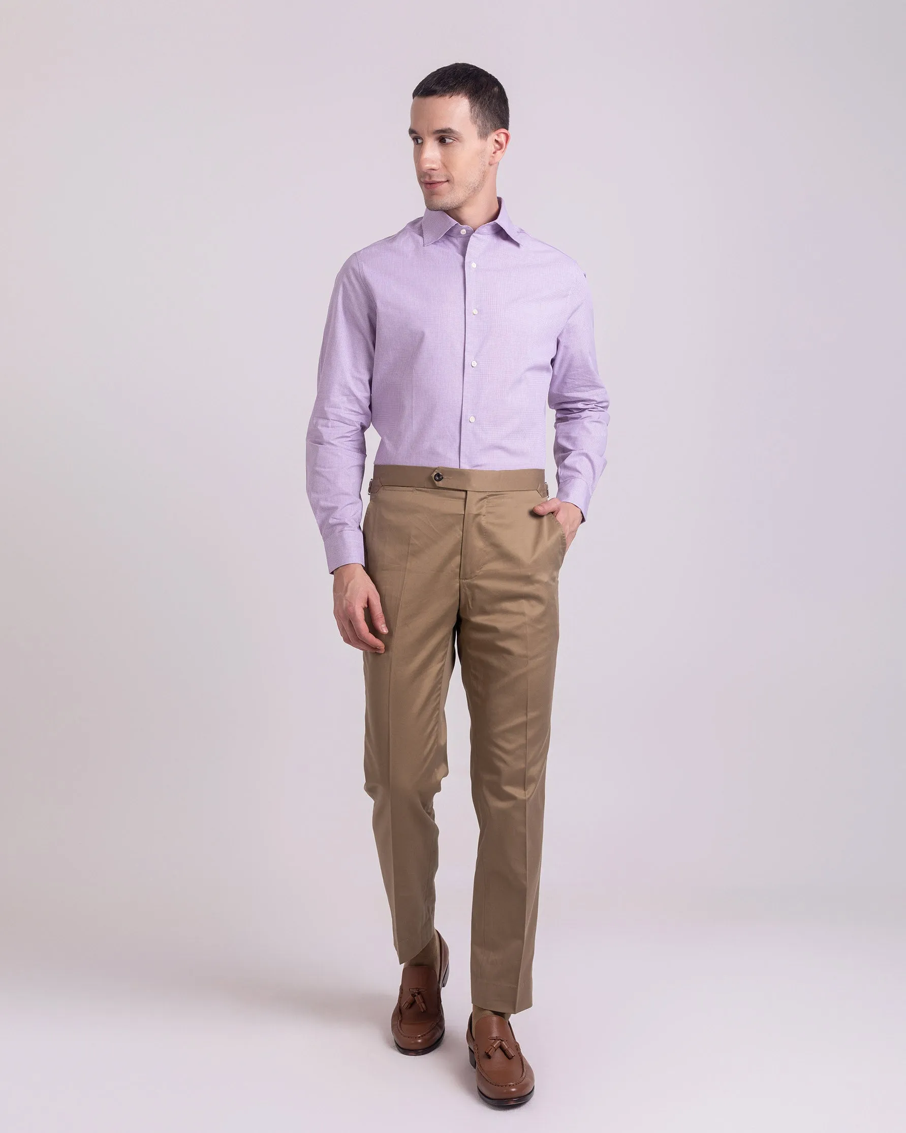 Mauve Gingham Checks Shirt