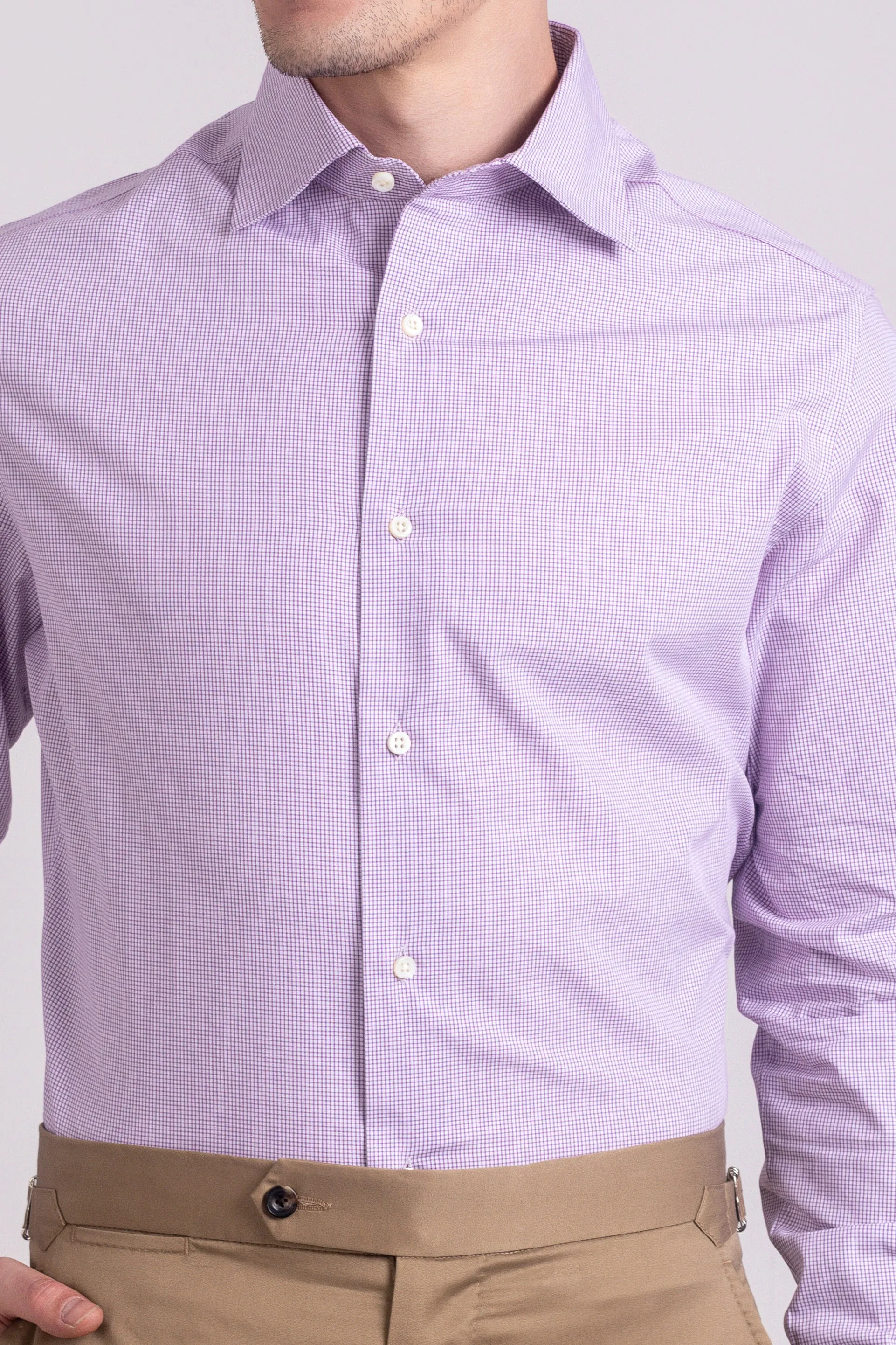 Mauve Gingham Checks Shirt