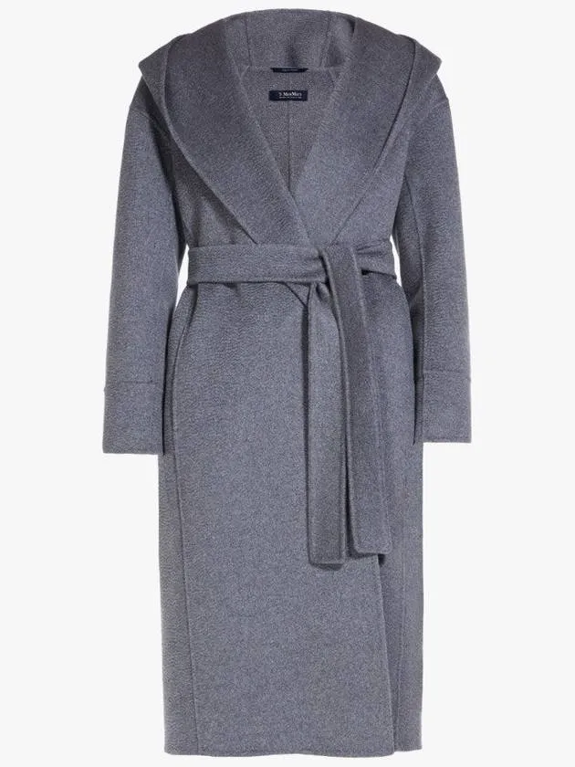 Max Mara DREAM Hooded Belted Coat 007 Gray 30 Cashmere Gibling