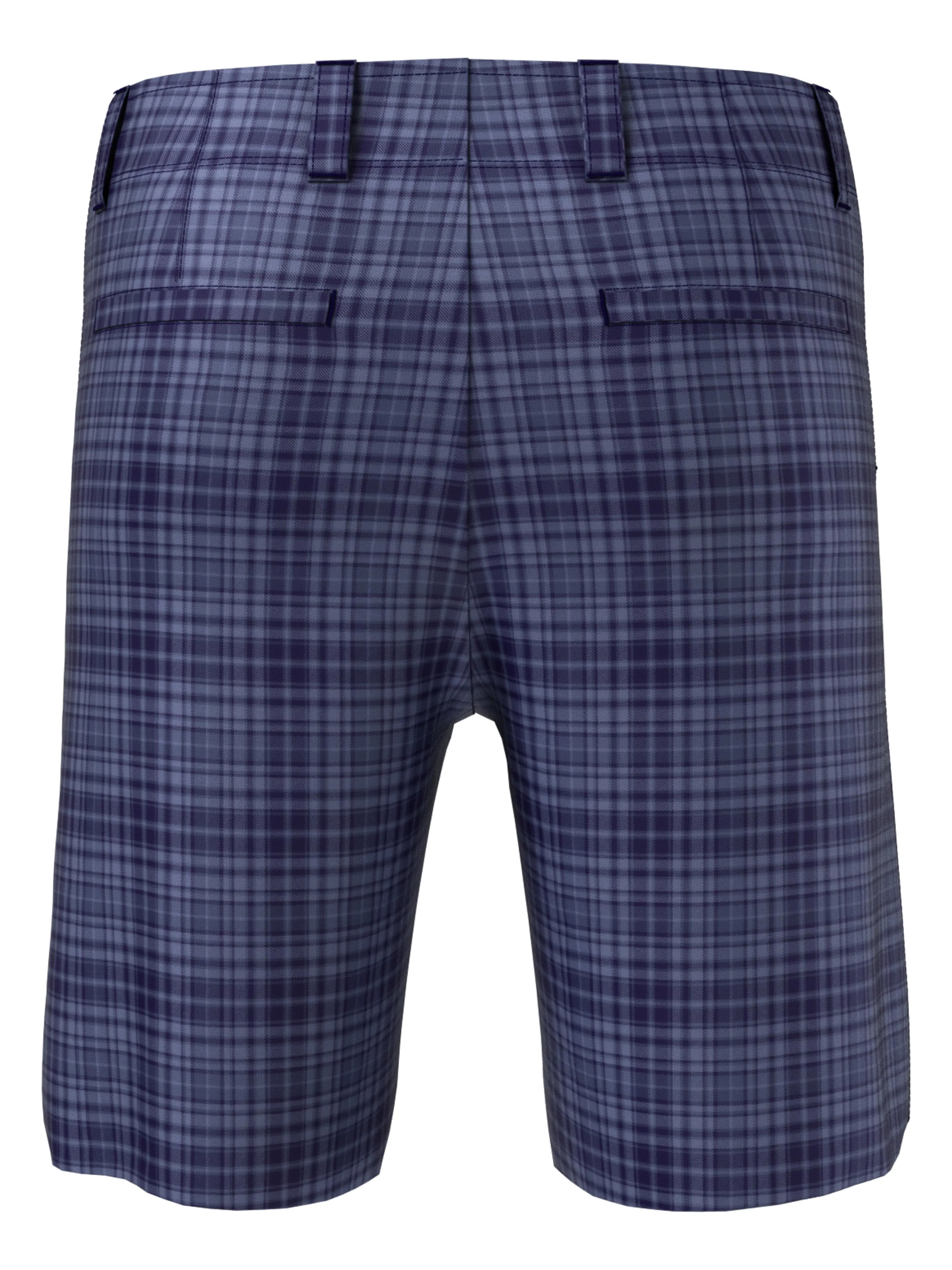 Mens Flat Front Plaid Golf Short