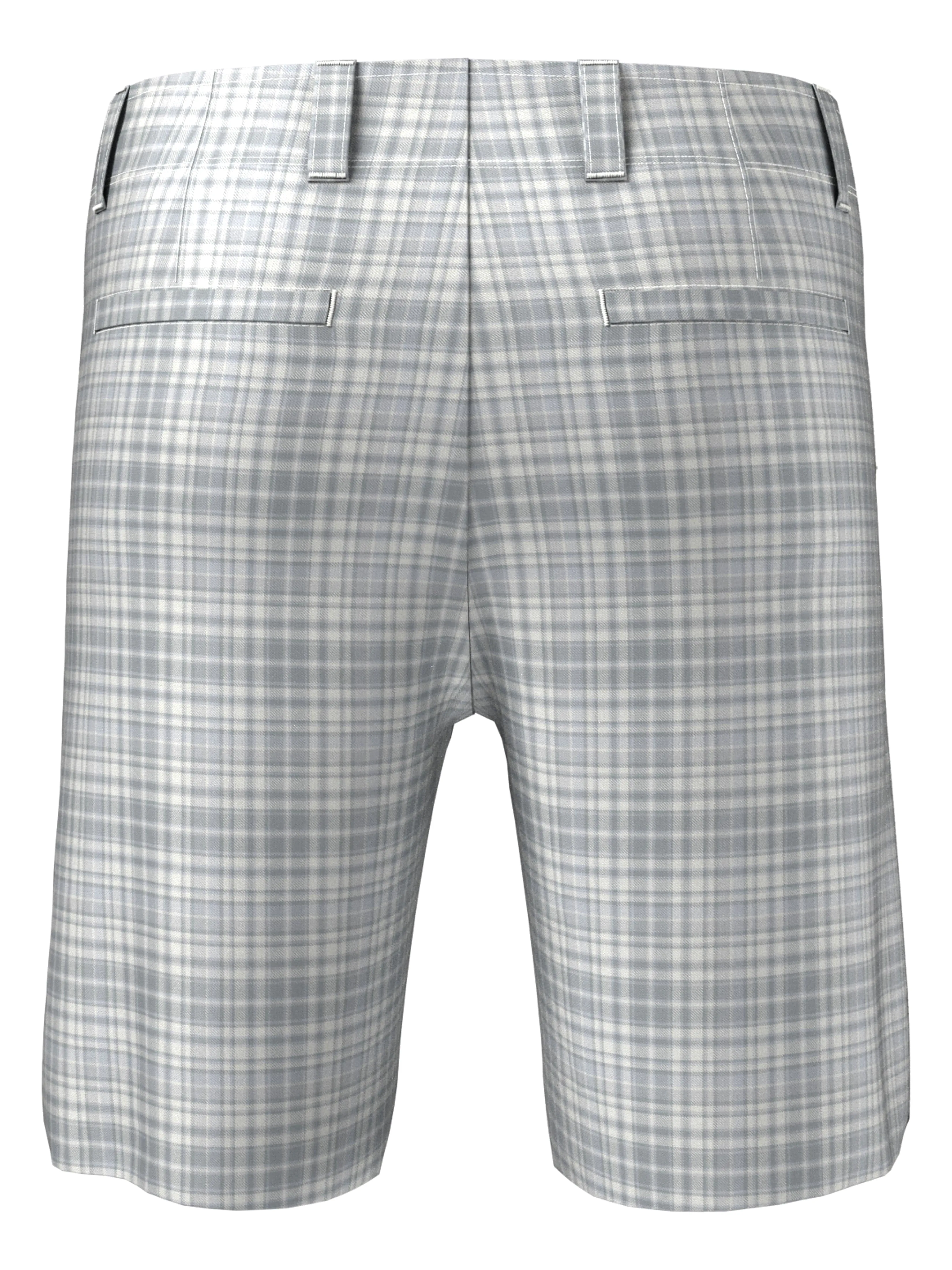 Mens Flat Front Plaid Golf Short