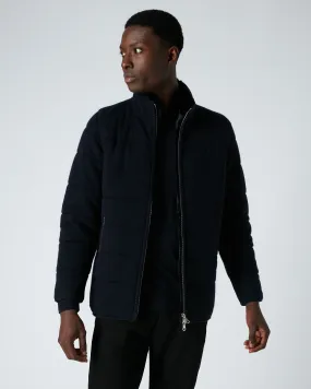 Men's Whistler Fur Quilted Jacket Navy Blue