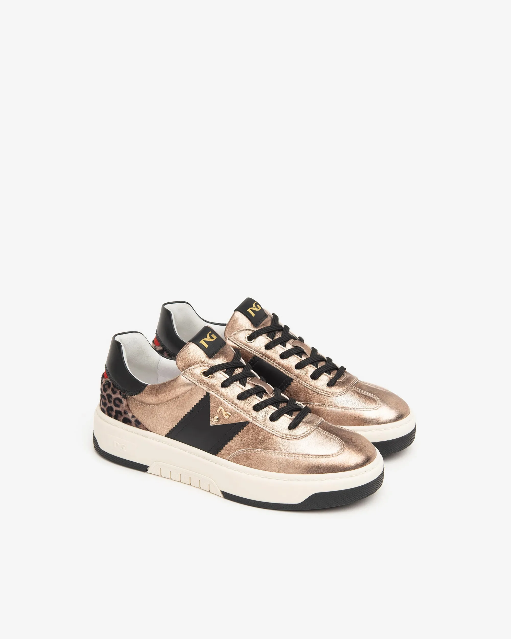 METALLIC GOLD SNEAKER - NEROGIARDINI