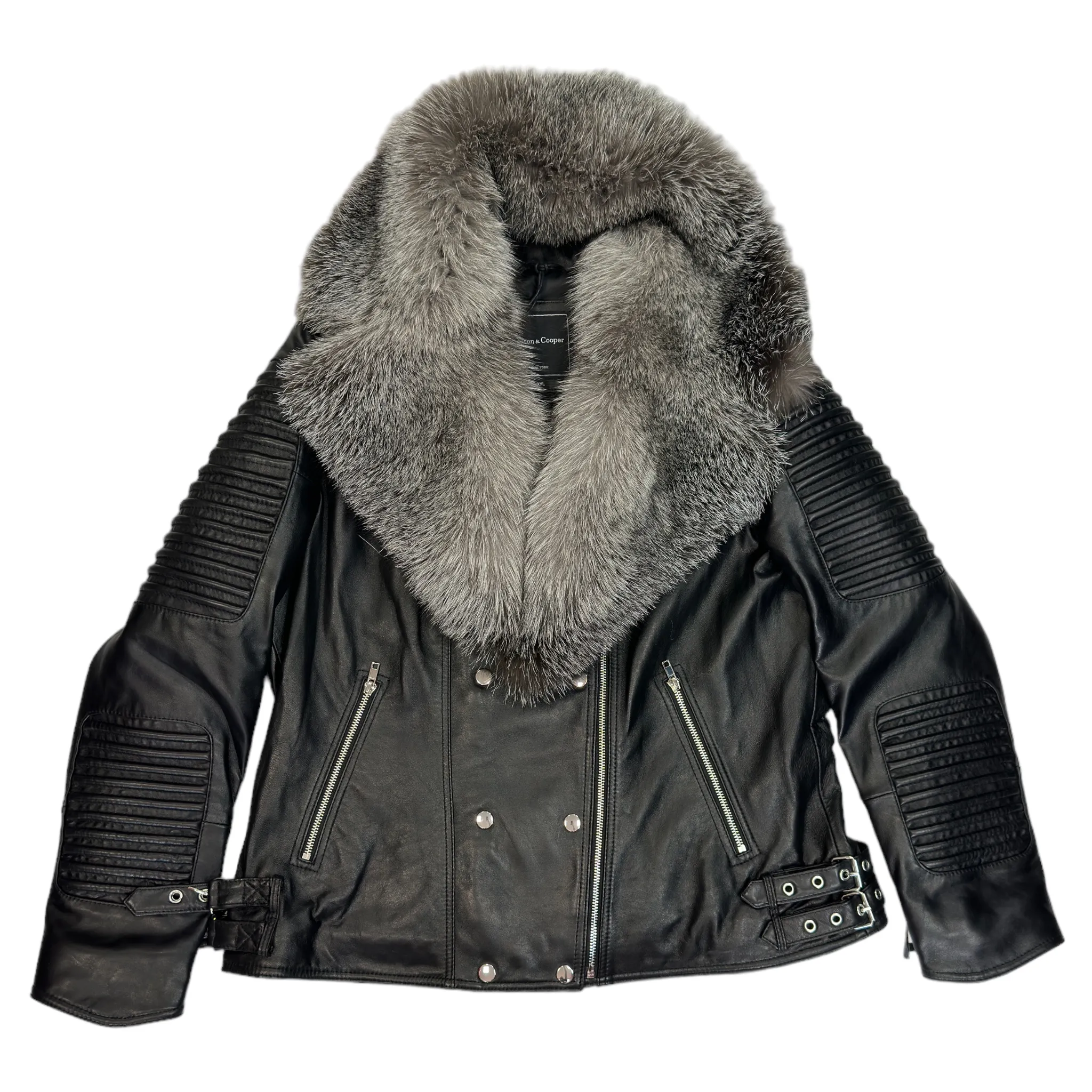 Moto Jacket With Fox Collar - Daniel's Leather