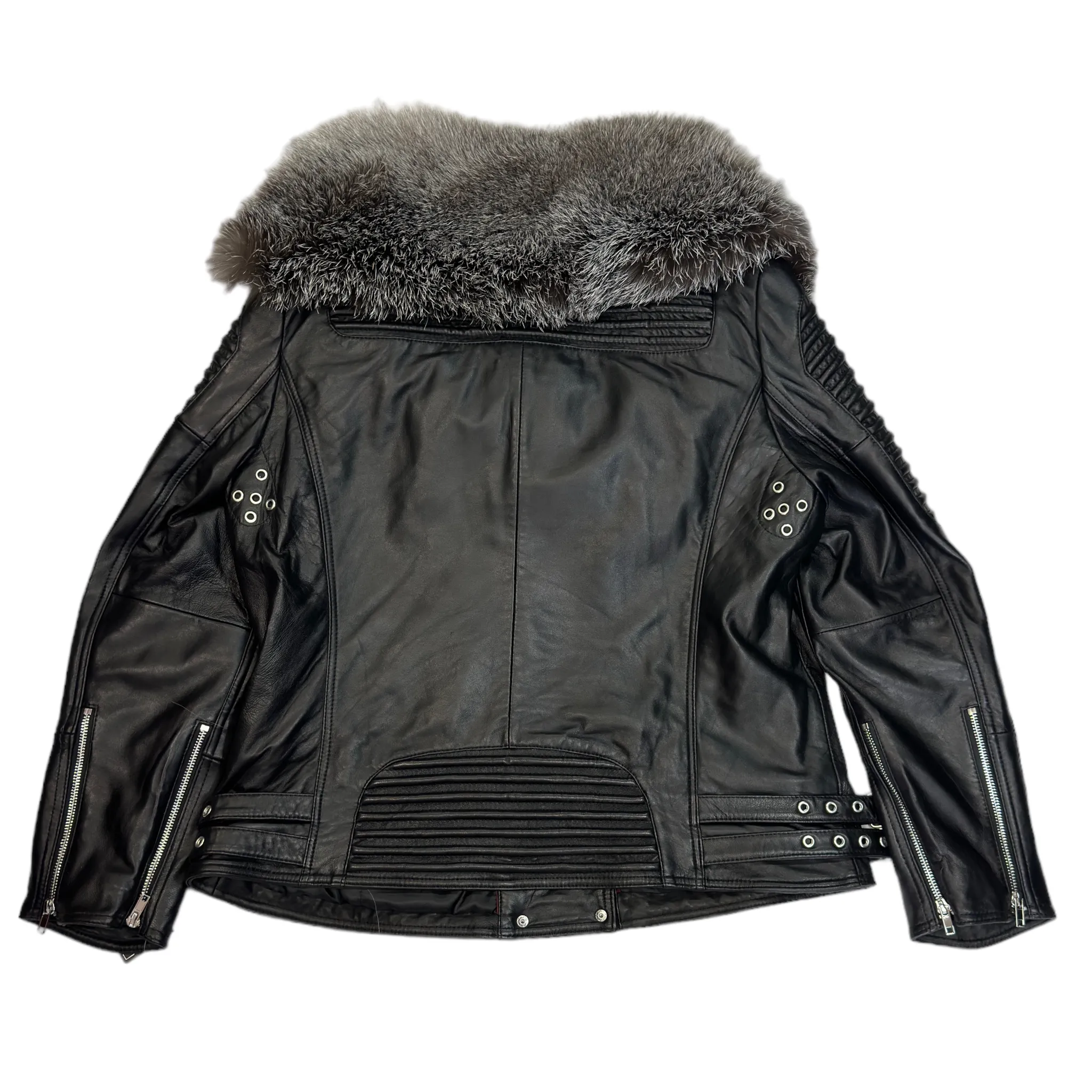 Moto Jacket With Fox Collar - Daniel's Leather