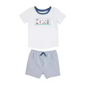 Mud Pie Golf 2pc Short Set