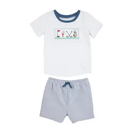 Mud Pie Golf 2pc Short Set