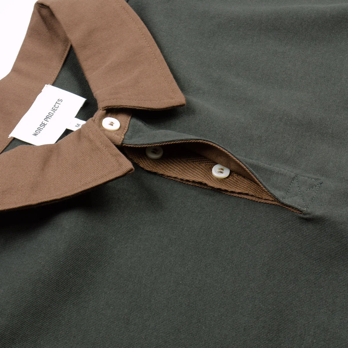 Norse Projects - Ruben Colour Block Polo - Beech Green