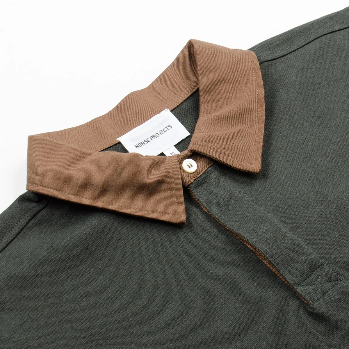 Norse Projects - Ruben Colour Block Polo - Beech Green