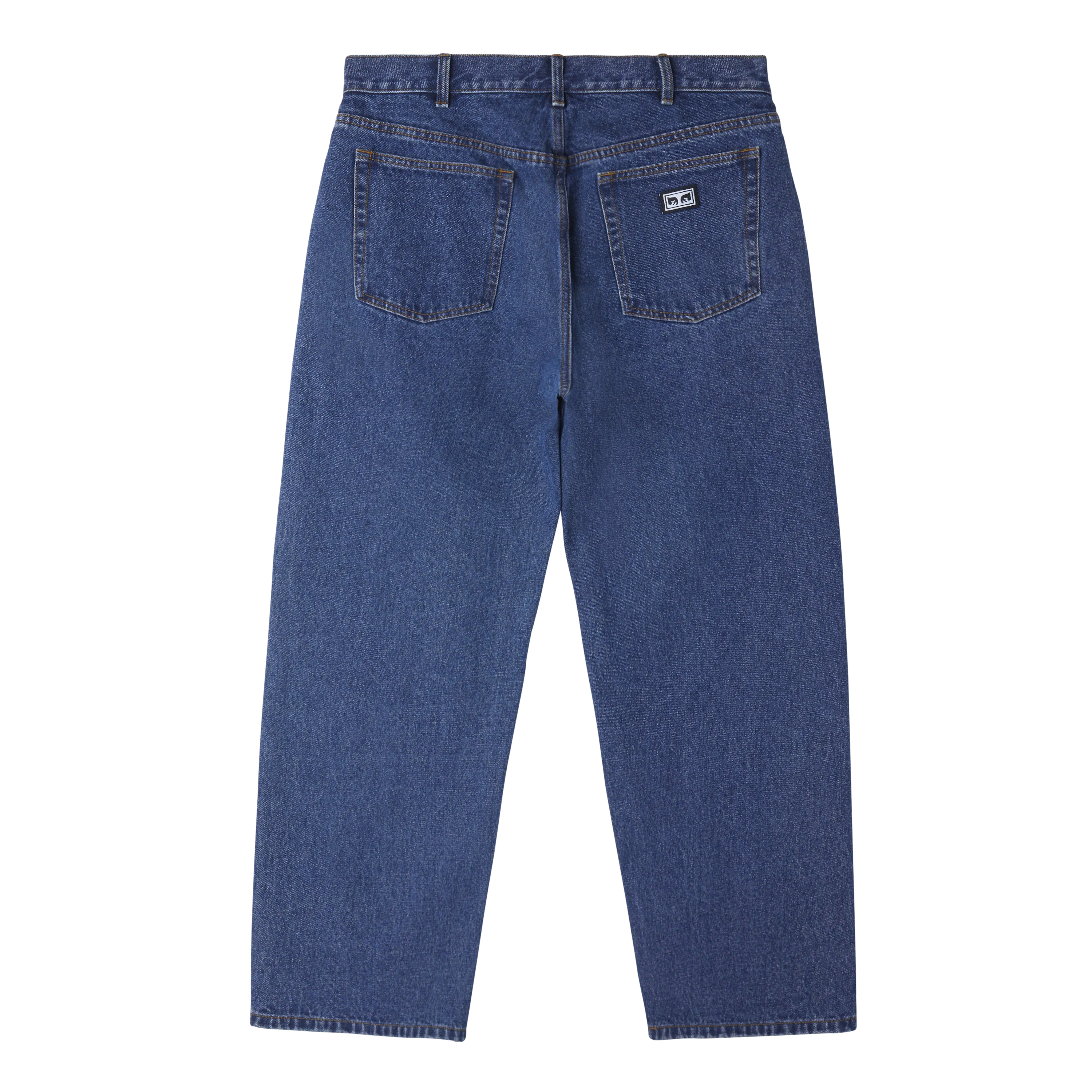 Obey Bigwig Baggy Denim Jeans - Stone Wash Indigo