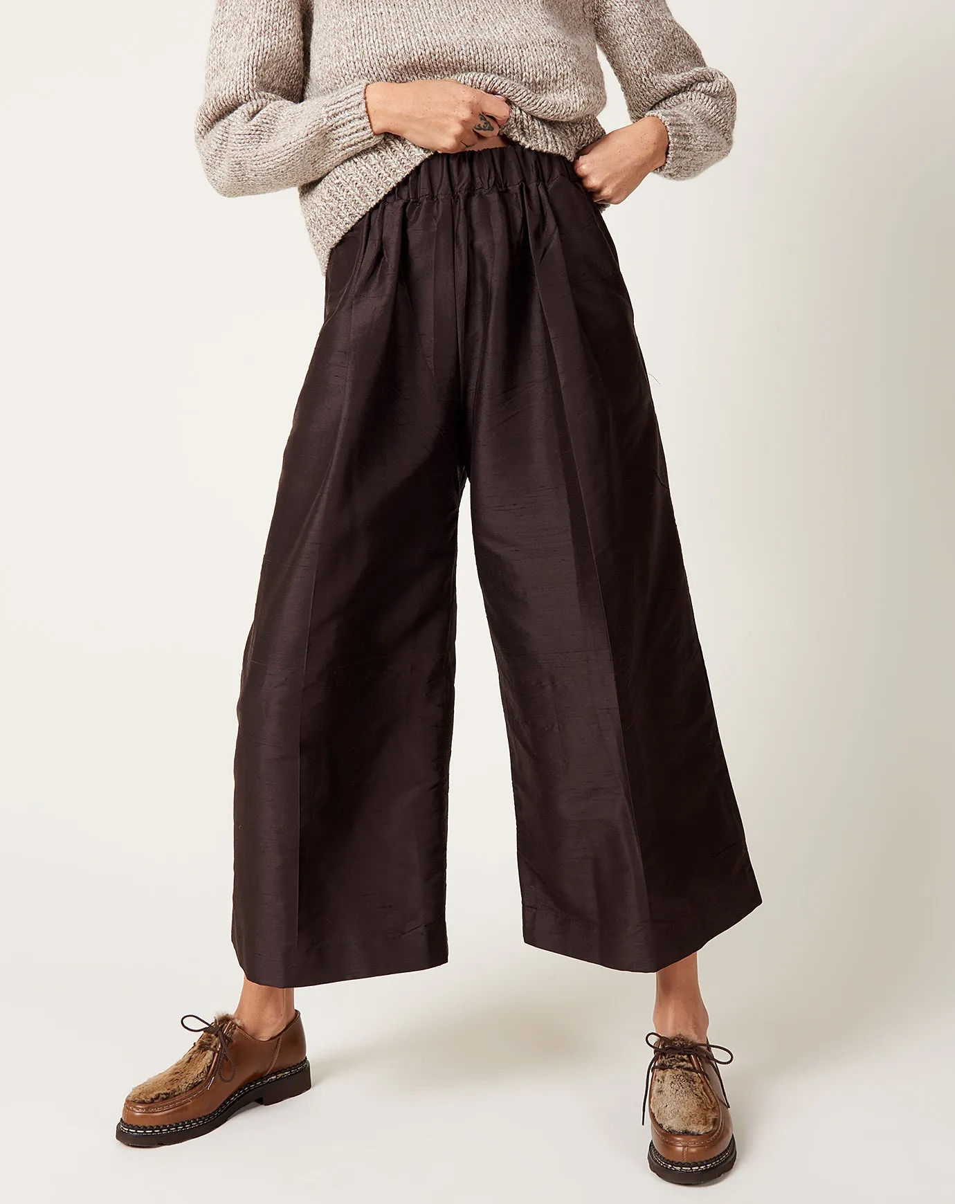 Oldie Pant in Coffee Silk