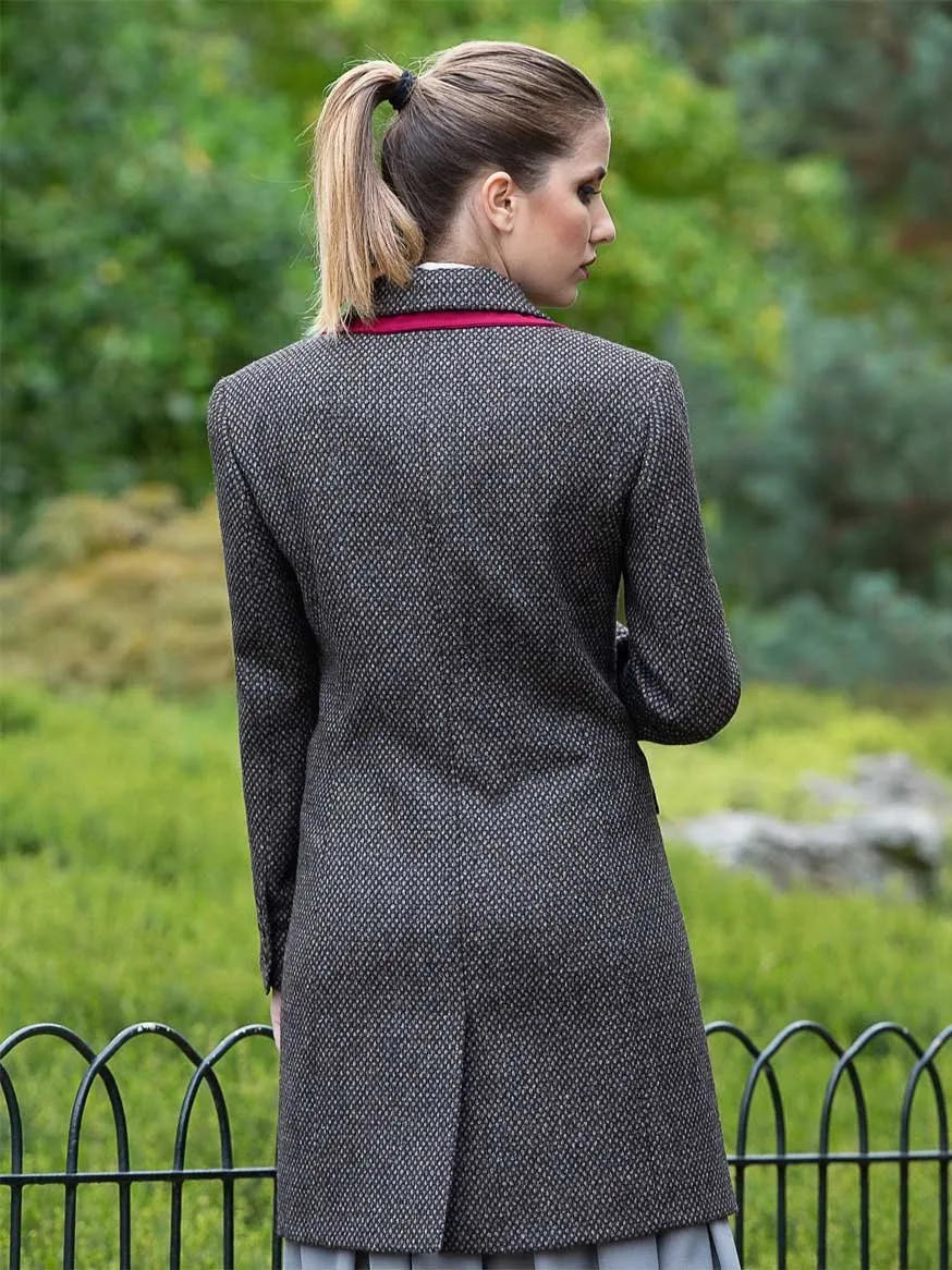 Organic Tweed Brown Coat