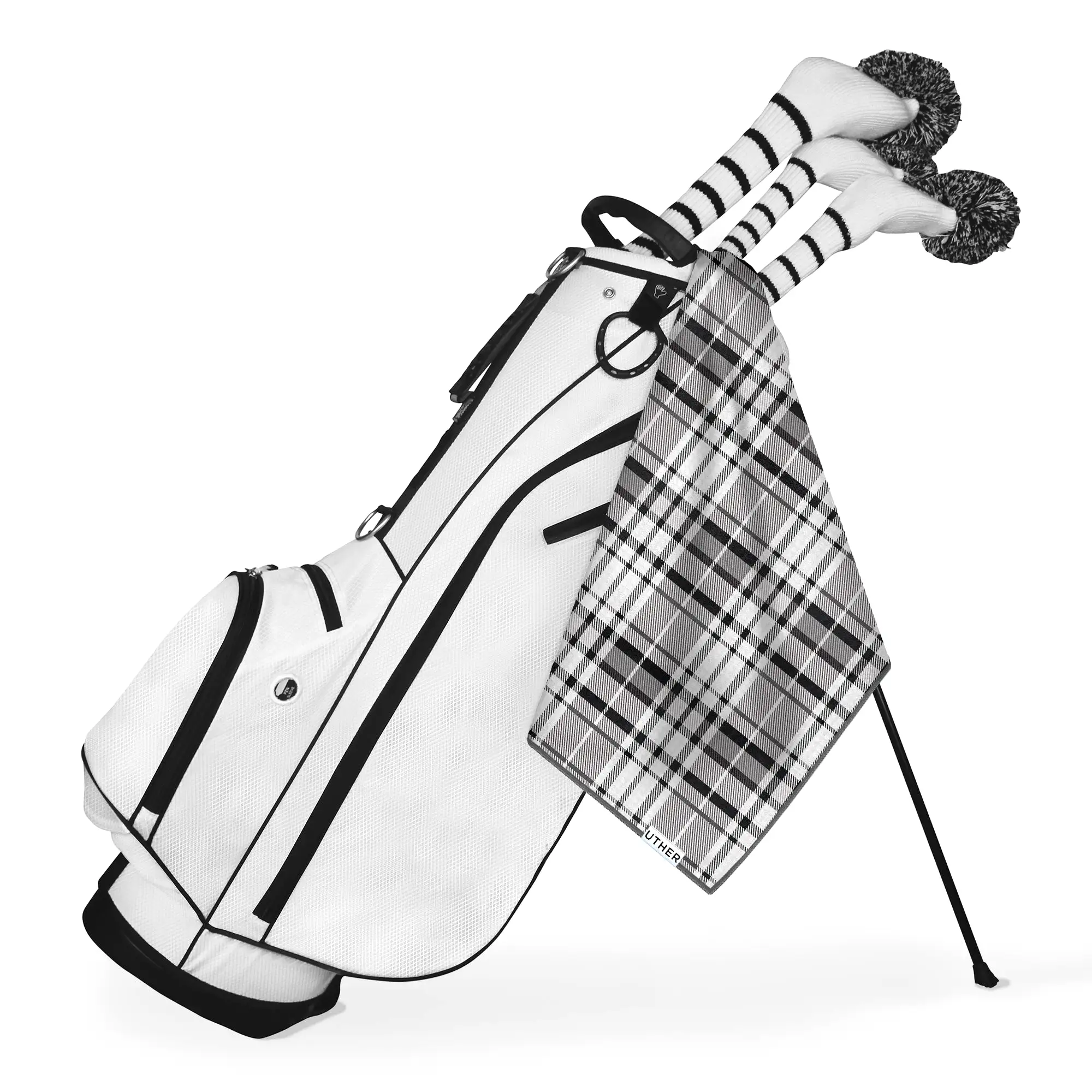 Platinum Plaid Tour Golf Towel