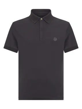 Polo in Eco Cotton Piquet Stretch - Asphalt