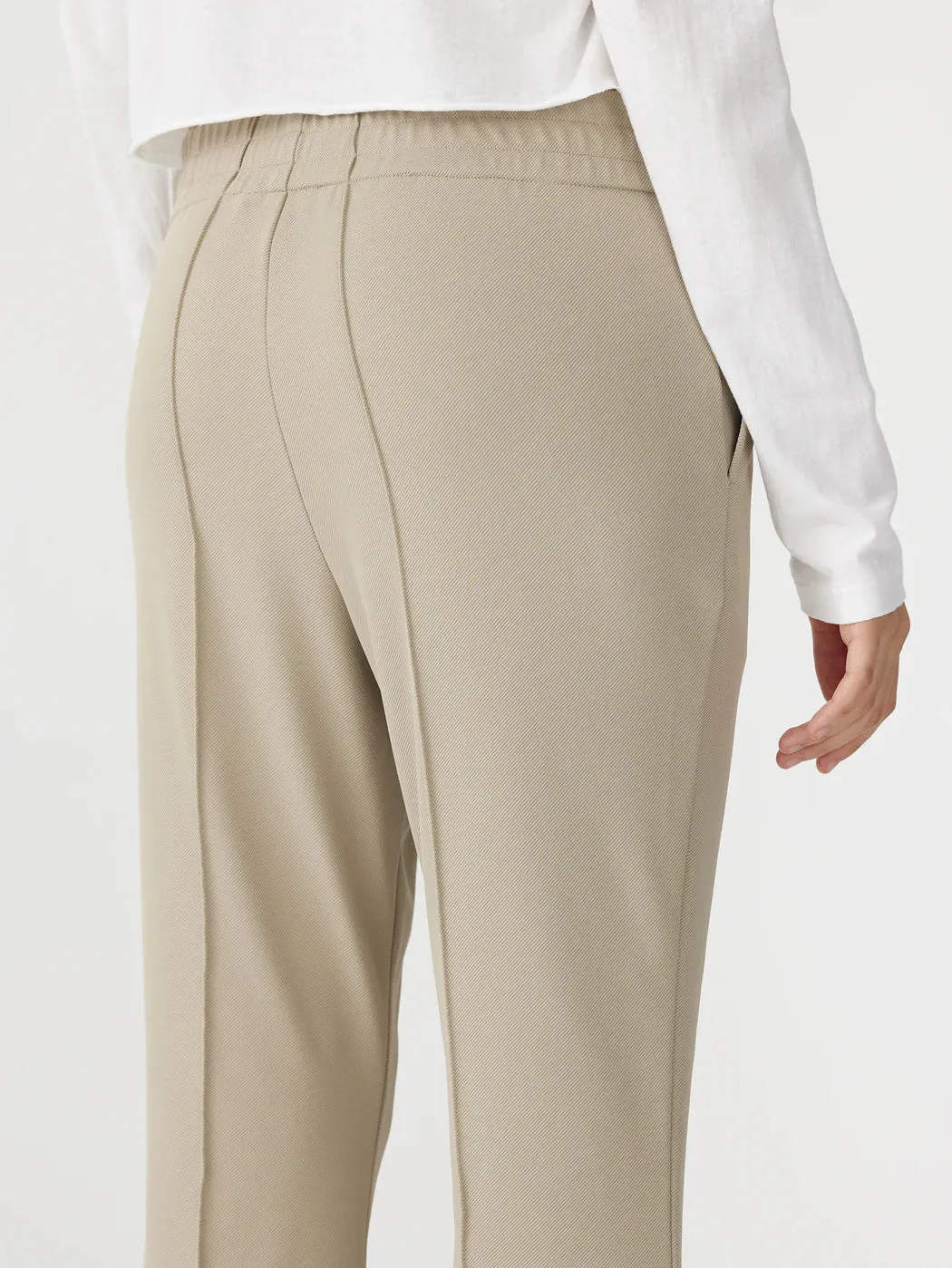 (PRE-ORDER) TWILL FLARED PANT - LIGHT TAN