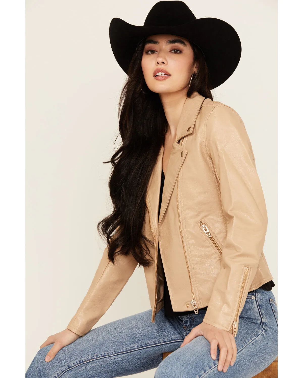 Product Name:  BLANKNYC Women's Faux Leather Moto Jacket