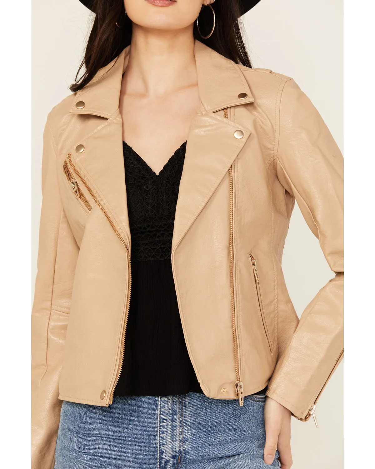 Product Name:  BLANKNYC Women's Faux Leather Moto Jacket