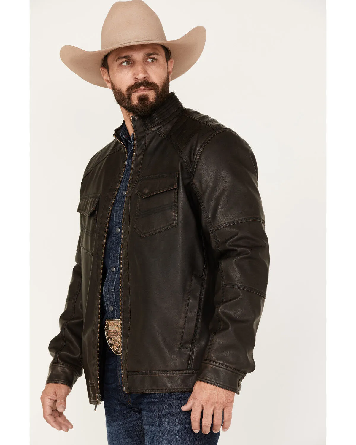 Product Name:  Cody James Men's Houston Distressed Moto Jacket