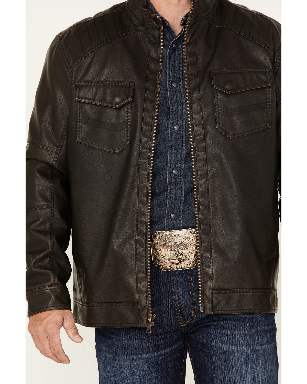 Product Name:  Cody James Men's Houston Distressed Moto Jacket