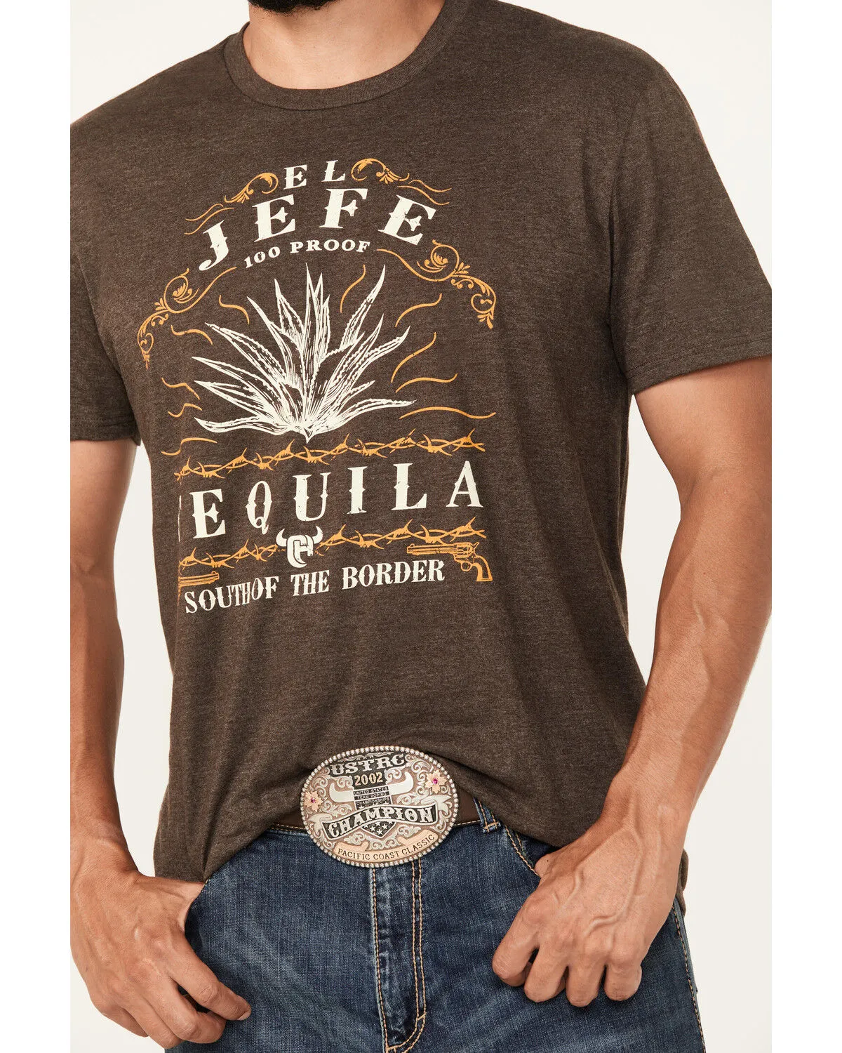 Product Name:  Cowboy Hardware Men's El Jefe Tequila Short Sleeve Graphic T-Shirt