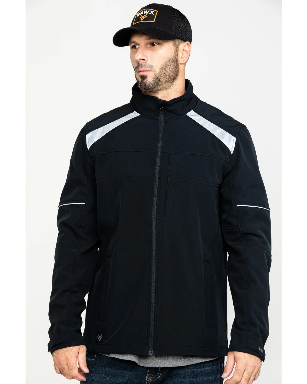 Product Name:  Hawx Men's Reflective Polar Fleece Moto Work Jacket - Tall