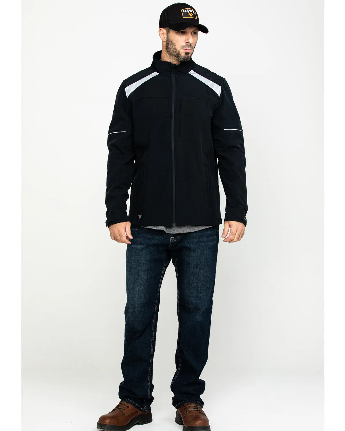 Product Name:  Hawx Men's Reflective Polar Fleece Moto Work Jacket - Tall