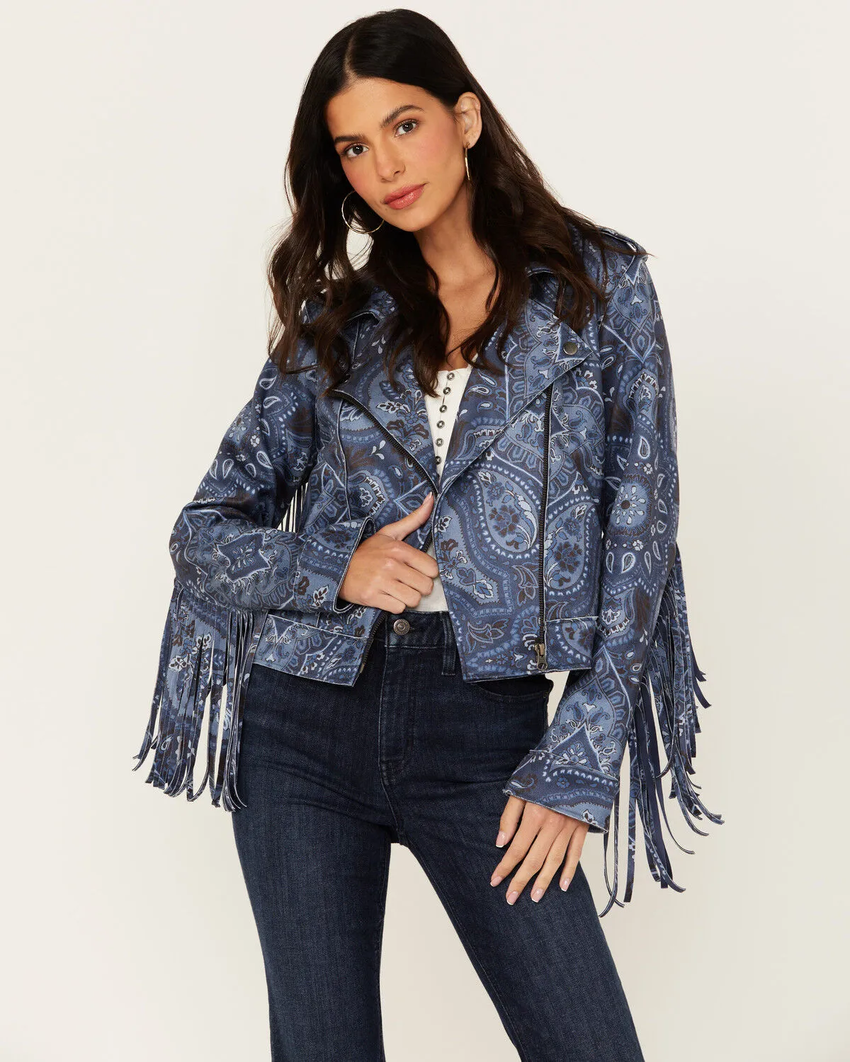 Product Name:  Idyllwind Women's Banbury Printed Faux Suede Moto Jacket