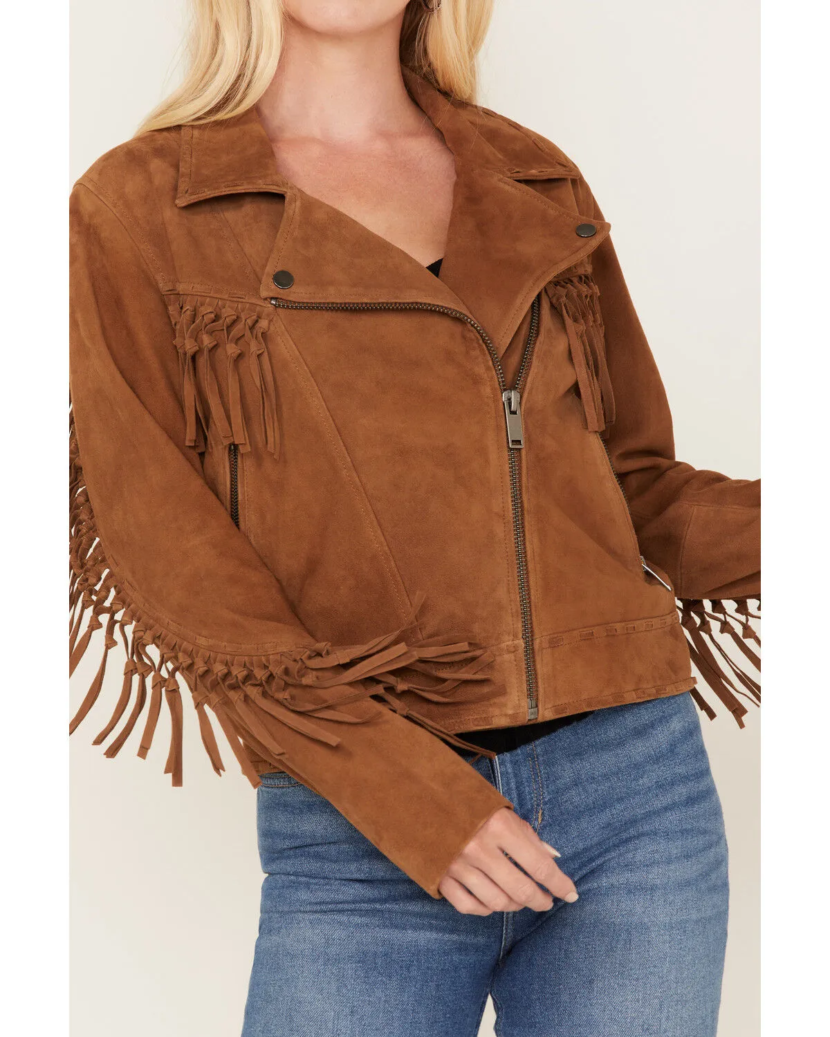 Product Name:  Idyllwind Women's Braided Leather Zip Moto Jacket